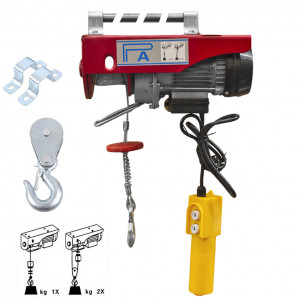 Paranco elettrico verricello argano montacarichi 125-500 Kg Virium 2