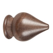 Terminale finale cono noce per bastone tenda legno Errebi