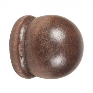 Terminali per bastone tende legno 2pz modello Palla 2