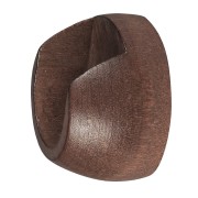 Supporto laterale in legno noce per bastone tenda D. 28mm 2pz Errebi