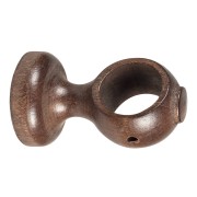 Supporto da 50mm per bastone tenda legno noce D. 28mm Errebi