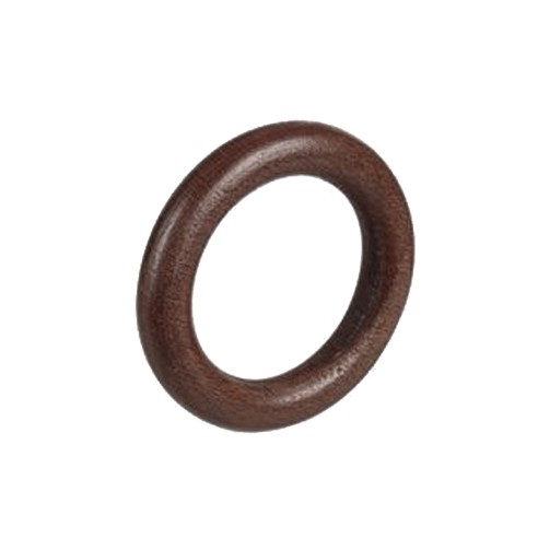 Anelli per bastone tenda legno noce D. 28mm conf. 10 pz Errebi