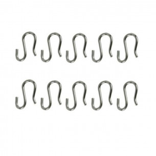 Set 10 ganci metallo binario alluminio