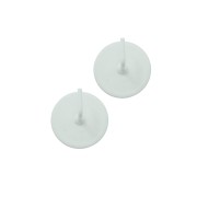 Gancio adesivo tondo metallo bianco Errebi