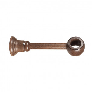 Supporto singolo chiuso per bastone tende D. 28mm legno Errebi 2