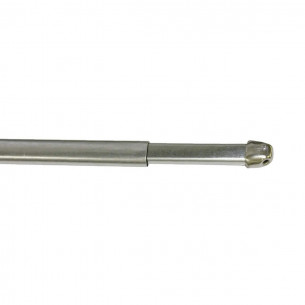 Bacchetta per tende cromo D. 11 mm piatta, a vite
