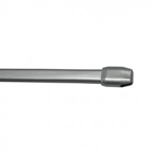 Bacchetta per tende grigio D. 11 mm piatta, a vite