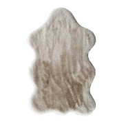 Tappeto Fur Beige in pelliccia sintetica Sobel