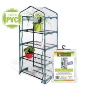 kit serra da giardino e terrazzo Verdelook 4 ripiani + 1 telo di ricambio