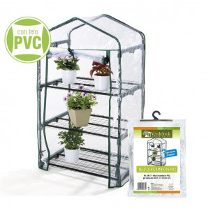 Serra da balcone e terrazzo Verdelook 3 ripiani + 1 telo di ricambio