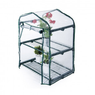 Kit serra da balcone e terrazzo Verdelook 2 ripiani + 1 telo di ricambio 2