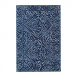 Tappeto bagno Palau in cotone Blu Sobel
