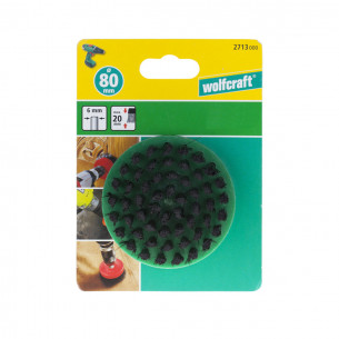 Spazzola in nylon per lucidatura 80 mm per trapano avvitatore Wolfcraft 2713000 2