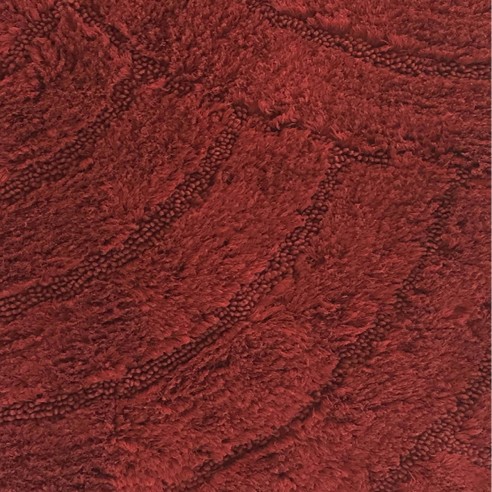 Tappeto bagno Luxor in cotone Rosso Sobel dettaglio