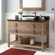 Tappeto bagno Luxor in cotone Rosso Sobel ambientato