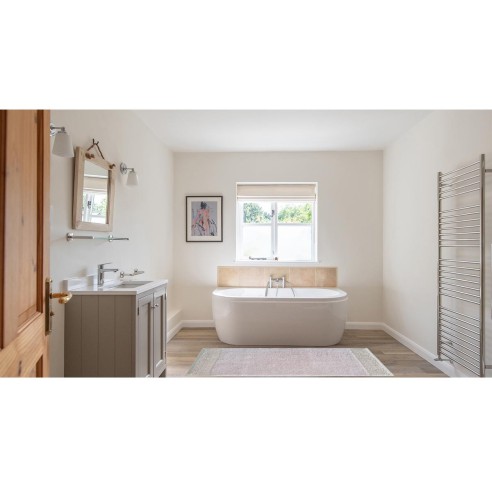 Tappeto bagno Merletto rosa Sobel ambientato