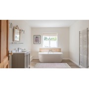 Tappeto bagno Merletto rosa Sobel ambientato