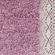 Tappeto bagno Merletto lilla Sobel dettaglio