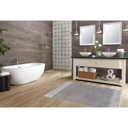 Tappeto bagno Merletto grigio Sobel ambientato