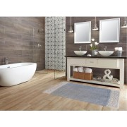 Tappeto bagno Merletto grigio Sobel