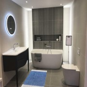 Tappeto bagno Merletto blu Sobel