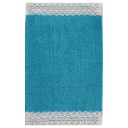 Tappeto bagno Merletto turchese Sobel