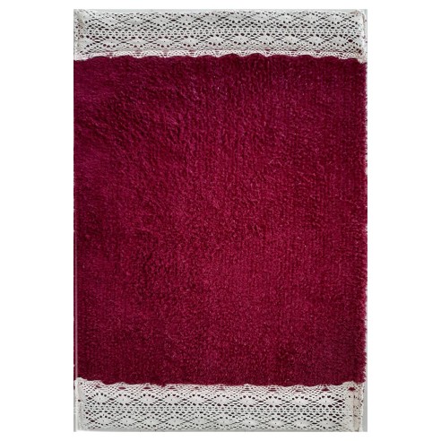 Tappeto bagno Merletto prugna Sobel