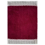 Tappeto bagno Merletto prugna Sobel