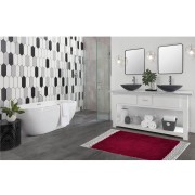 Tappeto bagno Merletto prugna Sobel