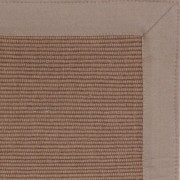 Tappeto Bordato in cotone Taupe Sobel