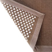 Tappeto Bordato in cotone Taupe Sobel