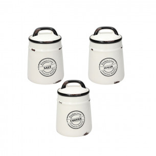 Set 3 barattoli sale zucchero caffè Urban Chic
