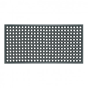 Zerbino Ringo in gomma nero 50x100cm Velcoc