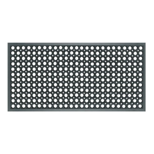 Zerbino Ringo in gomma nero 50x100cm Velcoc