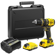 Trapano avvitatore a percussione V20 Fatmax Brushless 18V kit Stanley SFMCD721D2K-QW
