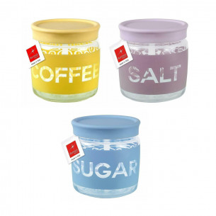 Set 3 barattoli Giara sale zucchero caffè