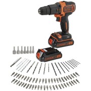 Trapano avvitatore a percussione Black+Decker 18V 2 batterie BDCHD18BAFC