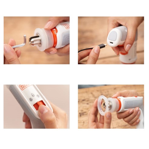 Svitavvita per mobili a batteria kit inserti BlackDecker BCRTA01-XJ