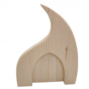 Arco e porta dell'elfo in legno grezzo artigianale Elf Door 2