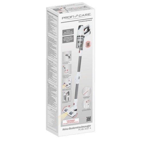 Aspirapolvere per pavimenti a batteria ProfiCare PC-BS 3037 A confezione