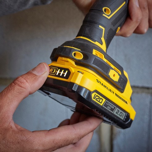 Batteria Litio V20 Fatmax 18V 2 Ah Stanley SFMCB202 livello carica batteria