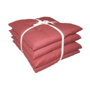 Set 4pz Cuscino per sedia Relax 40x40cm bordeaux