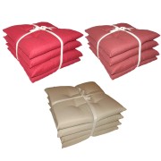 Set 4pz Cuscino per sedia Relax 40x40cm colori assortiti