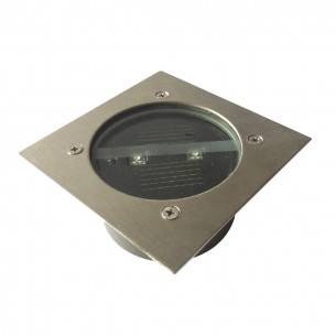 Faretto solare ricaricabile da incasso in alluminio per esterno IP65 Domus Light SRQ20352A