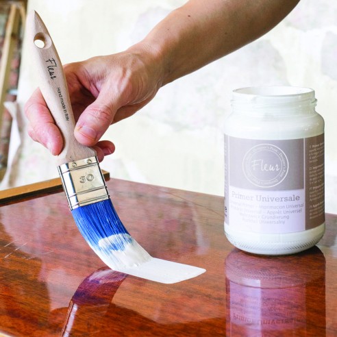 Primer universale fondo acrilico aggrappante bianco a base acqua Fleur Paint applicazione