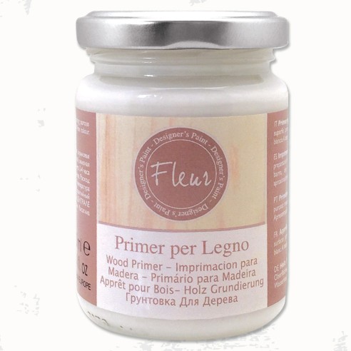 Primer per legno fondo acrilico bianco a base acqua Fleur Paint