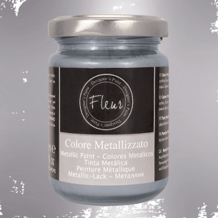 Vernice metallica Fleur colore metallizzato 130 ml Aston Silver F90