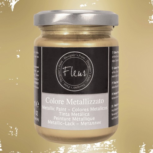 Vernice metallica Fleur colore metallizzato 130 ml Champagne F91