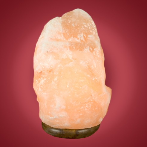 Lampada di sale naturale Himalayano con base legno