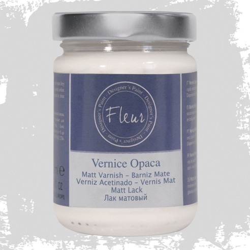 Vernice protettiva trasparente opaca a base acqua Fleurpaint 130 ml